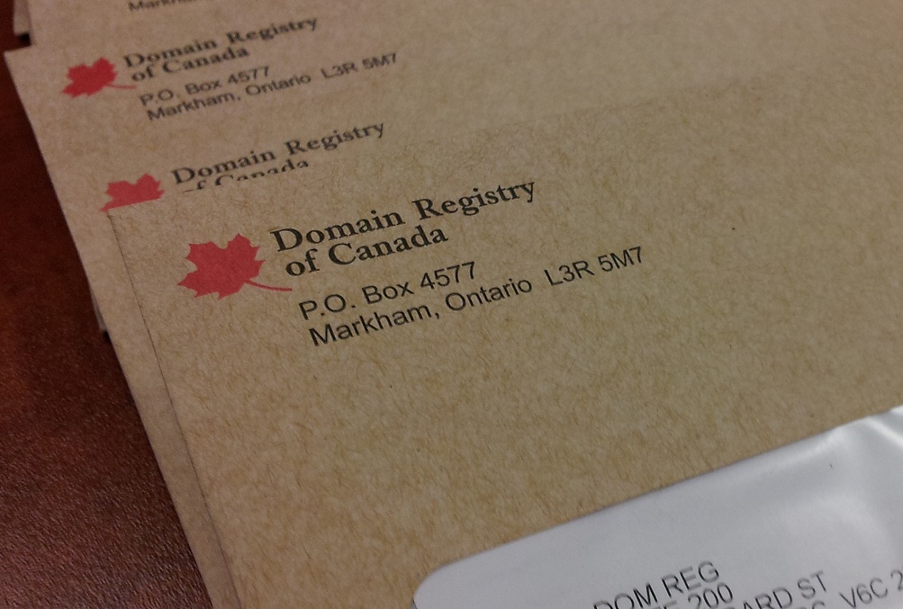 Domain Registry of Canada Scam Envelope